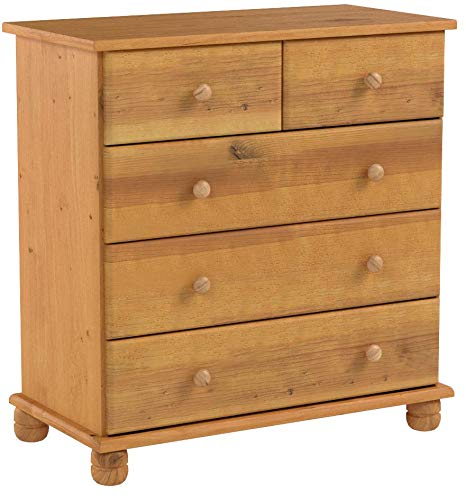 Dogar Altea Comoda 5 cajones, Pino, Miel, 81x78x39 cm