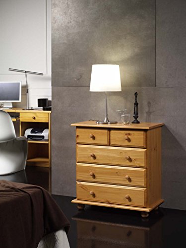 Dogar Altea Comoda 5 cajones, Pino, Miel, 81x78x39 cm