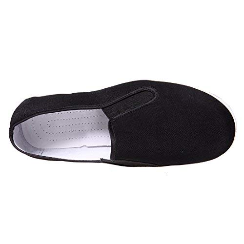 DoGeek-Zapatillas Kung fu Zapatos Kung fu Unisex Zapatillas de Artes Marciales (Negro)