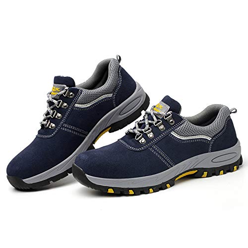 DoGeek Zapato Seguridad Zapatos Trabajo con Punta de Acero Antideslizante, Senderismo Unisex-Adulto