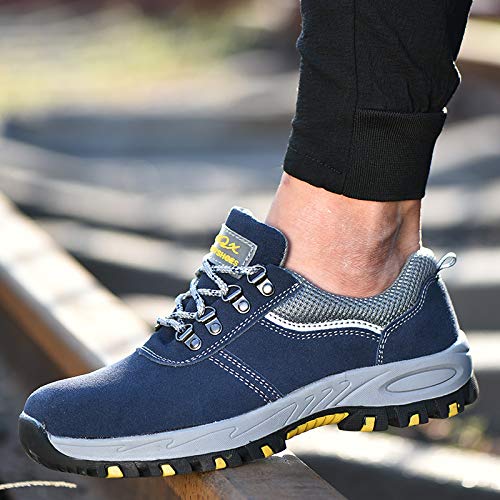 DoGeek Zapato Seguridad Zapatos Trabajo con Punta de Acero Antideslizante, Senderismo Unisex-Adulto