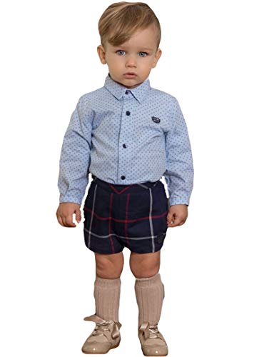 DOLCE PETIT - Conjunto NIÑO Camisa Y Pantalon bebé-niños Color: Marino Talla: 6M