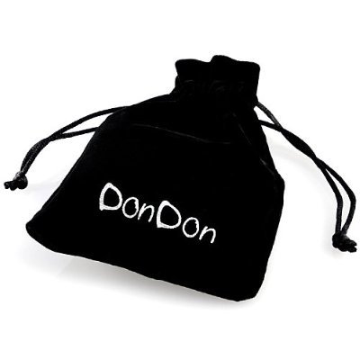 DonDon Collar 52 cmcon Colgante Cruz Moderno de Acero Inoxidable Plateado para Hombres en Bolsa para Joyas