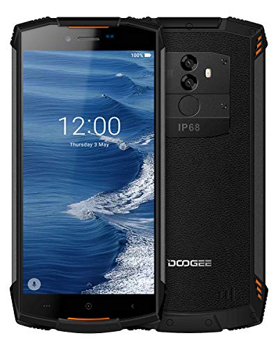 DOOGEE S55 Movil Resistente, Telefono Movil Antigolpes, 5,5 Pulgadas Display, 4G Android 8.0, Batería 5500mAh, 4GB RAM+64GB ROM, IP68 Impermeable Smartphone, Cámara 13.0MP+8.0MP+5MP, Naranja