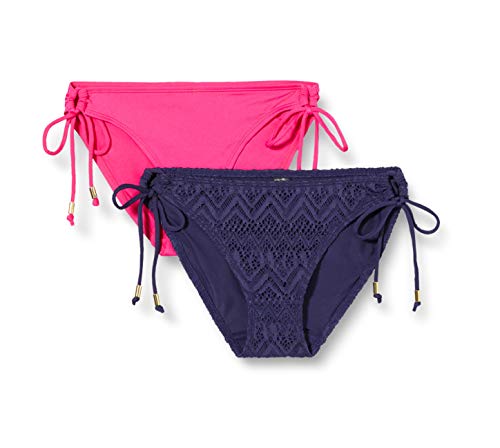 Dorina Valencia-2pp D02049x Braguita de Bikini, Azul (Ink/Pink X101), 135 (Talla del Fabricante: S 36/38) (Pack de 2) para Mujer