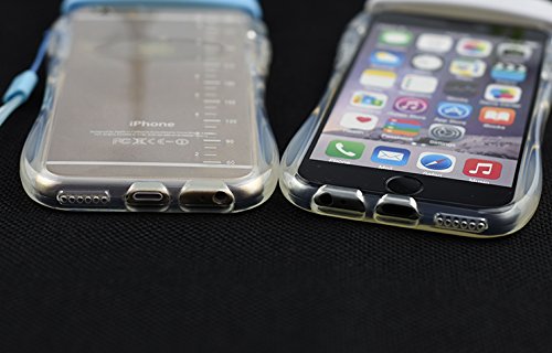 Dosige iPhone 6/6s Carcasa con,Transparente Silicona Biberón Chupete con Cuerda Fundas para iPhone 6/6s,Todo Incluido Anti-Scratch Anti-Huella Dactilar a Prueba de Choque Suave Protective Case Cyan