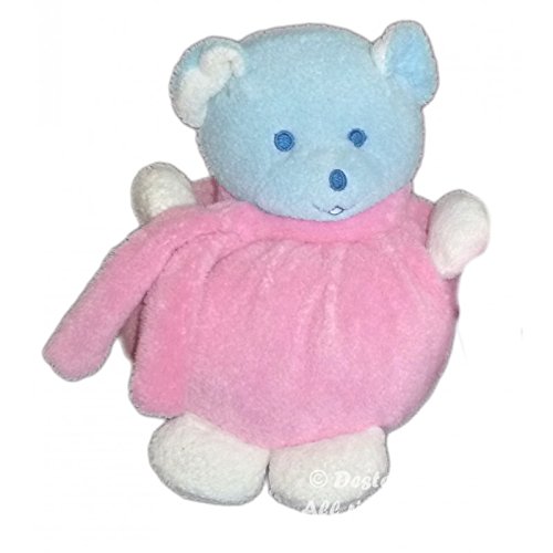 Doudou peluche OURS boule rose bleu blanc MUSTI de Mustela 20 cm 5894
