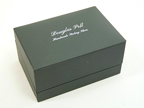 Douglas Pell Gemelos de Doble Cara de Plata de Ley, diseño de Madre de Perla en Caja