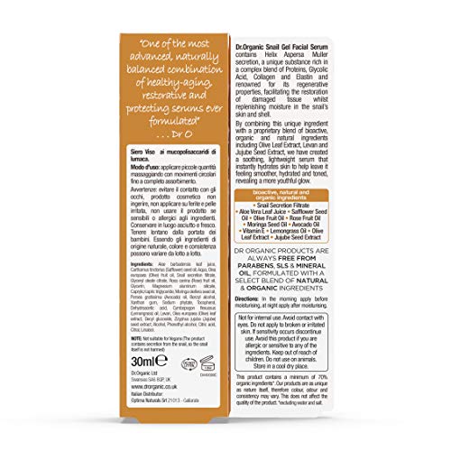 Dr Organic Serum facial Snail 30 ml