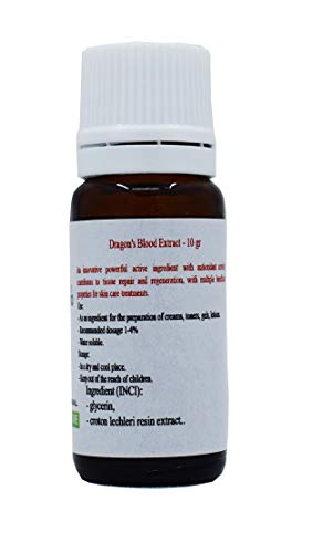 Dragon's extracto de sangre 10 gr – Uso cosmético adecuado para todo tipo de fórmulas cosméticas: sueros, tónicos, geles, cremas, lociones