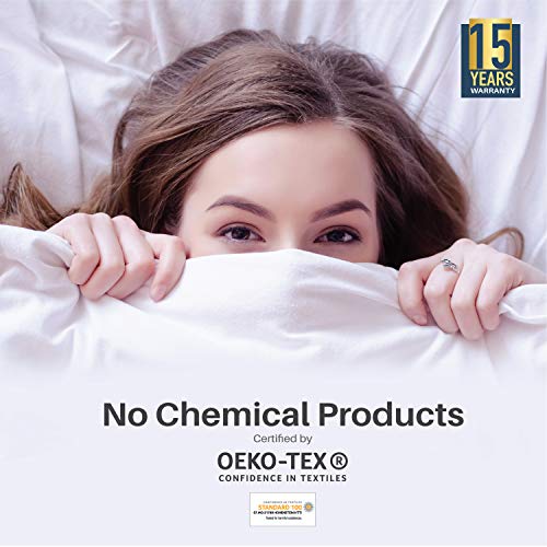 Dreamzie - Protector de Colchón 120 x 200 cm Impermeable - Tela 100% Algodón Oeko Tex - Cubre Colchón Hipoalergénico, Anti-Bacteriano, Anti-Acaros - Elásticos de hasta 28cm - Made in EU