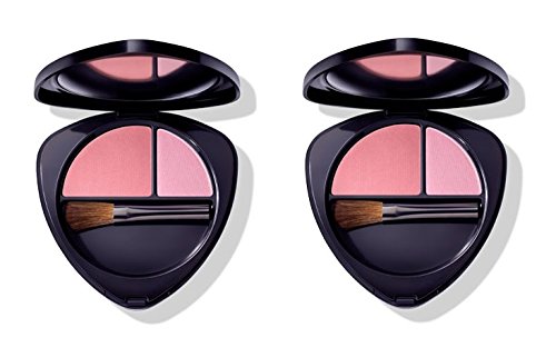 Dr.Hauschka – Blush Duo 02 Dewy Peach 2 paquetes de 5,7 g, colorete 100% natural, Pigmentos minerales, extractos de plantas officinali