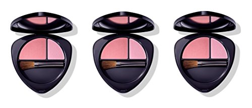 Dr.Hauschka – Blush Duo 02 Dewy Peach 3 paquetes de 5,7 g, colorete 100% natural, Pigmentos minerales, extractos de plantas officinali