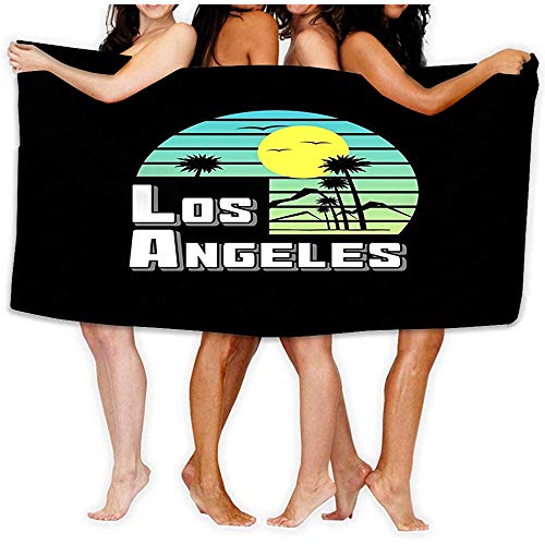 DSSYEAH Toallas de Playa Unisex Toallas de baño para niñas Adolescentes Adultos Toalla de Viaje Toalla 80 X 130 CM Tema de Los Ángeles Impresión Diseño gráfico Elemento clo