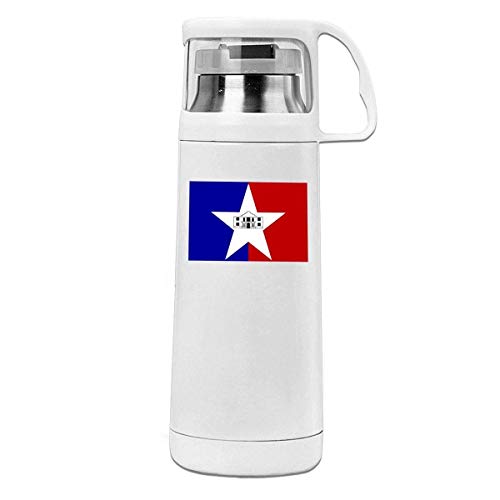 Du-shop Bandera de la Ciudad de San Antonio Taza Termo de Acero Inoxidable con Aislamiento de Texas Botella de Agua Taza de té al vacío Taza de Viaje