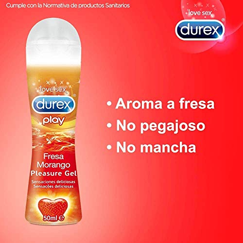 Durex Preservativos Ultrafinos Sensitivo Suave 24 condones + Durex Lubricante Fresa 50 ml