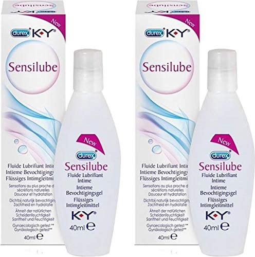 Durex Sensilube Fluido Lubricante íntimo, 40 ml, 2 unidades