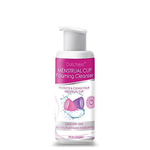 Dutchess - Limpiador con espuma de la copa menstrual, multiuso femenino, apto para todo tipo de piel, ingredientes a base de plantas de origen orgánico – 100 ml