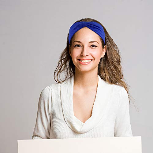 Duufin 12 Piezas Diademas Elastico Diademas Turbantes para El Pelo para Mujer y Niña, 12 Colores