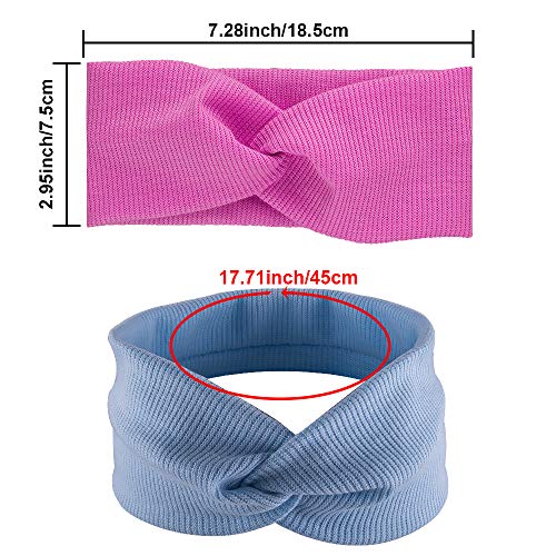 Duufin 12 Piezas Diademas Elastico Diademas Turbantes para El Pelo para Mujer y Niña, 12 Colores