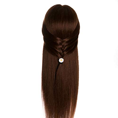 DWJDB 60 cm de formación muñecas de Cabeza for Peluquerías 80% Pelo Humano Verdadero Styling Maniquí muñecas Brown Color Profesional de la Cabeza Pueden ser Encrespado (Color : B)