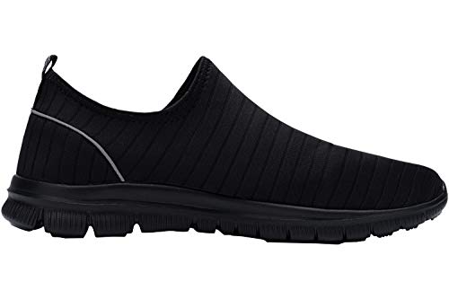 DYKHMILY Zapatillas de Seguridad Impermeable Hombre Secado rápido Zapatos de Agua Ligeras Transpirable Reflectante Zapatillas de Trabajo con Punta de Acero (Impermeable Negro,41 EU)
