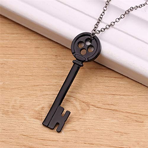 DYKJ Key Necklace Fashion Personality Halloween Metal Coraline Key Skeleton Props Neil Gaiman Retro Black Treasure Chest Jewelry