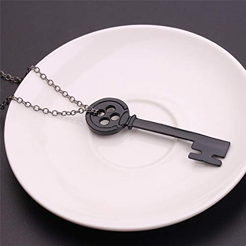 DYKJ Key Necklace Fashion Personality Halloween Metal Coraline Key Skeleton Props Neil Gaiman Retro Black Treasure Chest Jewelry