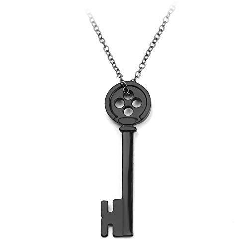 DYKJ Key Necklace Fashion Personality Halloween Metal Coraline Key Skeleton Props Neil Gaiman Retro Black Treasure Chest Jewelry