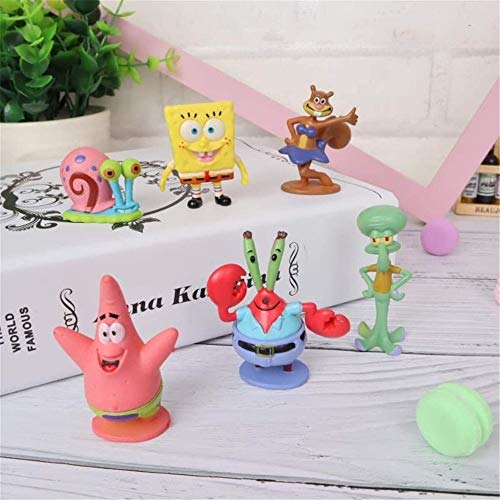 DYRCJ Decoraciones para Acuarios Muñeca Esponja Juguetes De Modelado Lindos Adornos De Micropaisajes Refugio para Peces Y Camarones Regalo De 6 Piezas
