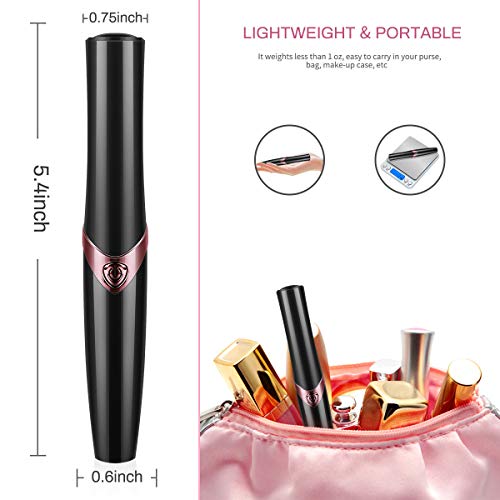 E-More Rizador de Pestañas Eléctrico, Rizador de Pestañas con Calefacción, Eyelash Curler, Portable Rizador de Pestañas, Mini Portátil de Cepillo de Rizador de Pestañas Eléctrico Make Up Tool