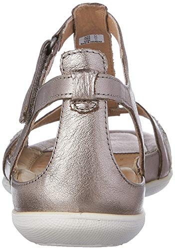 ECCO Flash, Sandalias de Gladiador para Mujer, Plateado (57462warm Grey Metallic/Moon Rock), 43 EU