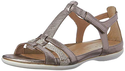 ECCO Flash, Sandalias de Gladiador para Mujer, Plateado (57462warm Grey Metallic/Moon Rock), 43 EU