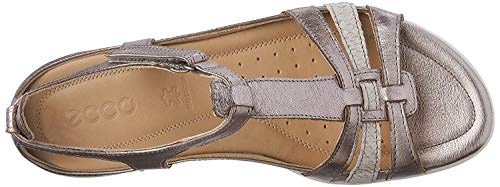 ECCO Flash, Sandalias de Gladiador para Mujer, Plateado (57462warm Grey Metallic/Moon Rock), 43 EU