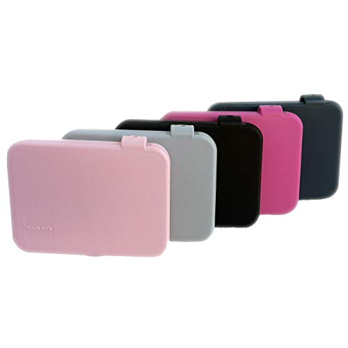 ECODEPIL Porta mascarillas - Pack de 2 Estuches - Caja para mascarillas Reutilizable- Ideal para Guardar Tus mascarillas- Protección asegurada Fácil de Limpiar- Color Negro