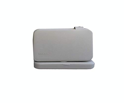 ECODEPIL Porta mascarillas para Niños - Pack de 2 Estuches - Caja para mascarillas Reutilizable- Ideal para Guardar Tus mascarillas- Protección asegurada Fácil de Limpiar- Color Gris