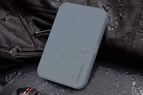 ECODEPIL Porta mascarillas para Niños - Pack de 2 Estuches - Caja para mascarillas Reutilizable- Ideal para Guardar Tus mascarillas- Protección asegurada Fácil de Limpiar- Color Gris