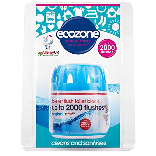 Ecozone Forever Flush 2000 - Pastilla de Inodoro (hasta 2000 descargas, previene Manchas y Cal)