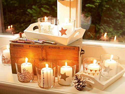 edding 750/1-49 - Blíster con 1 rotulador permanente tinta opaca, color blanco