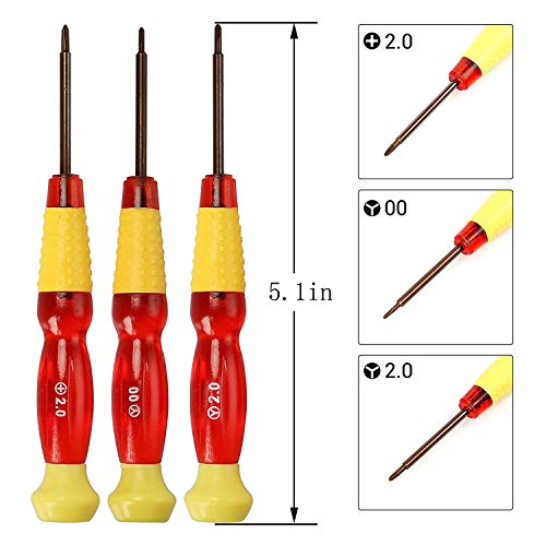 E·Durable Juego de Destornilladores para Nintendo, Triwing Destornilladores Kit de Herramienta de Reparación de Destornillador de Precisión para Consola Nintendo Switch, Nintendo DS, Wii, Consola
