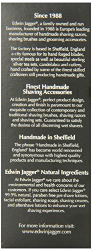 Edwin jagger 81sb586 - Brocha para afeitar de pelo de tejn (imitacin a madera de bano, con cuello y extremo de acero niquelado)