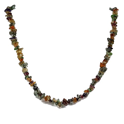 El Coral Collar de Cristal de Roca Multicolores Copos de 7/12mm. Longitud 50cm. Peso gr. 42