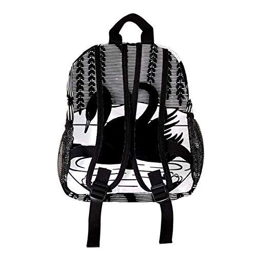 El Ganso Mochila para niños Mochila Escolar Ligera Impresión Completa para niños en Edad Preescolar 3-8 años Bolsa de bebé Pañal Leche en Polvo Mochila 25.4x10x30 CM