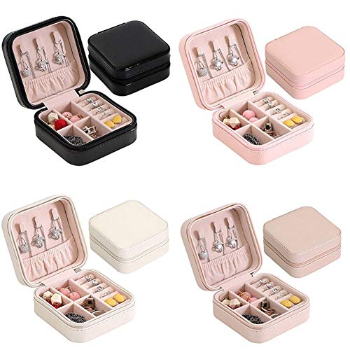 El maquillaje del organizador del almacenaje del soporte de exhibición Diseño simple collares caja del organizador del maquillaje Fashion Square franela gargantilla de almacenamiento Cajas Anillo Maqu