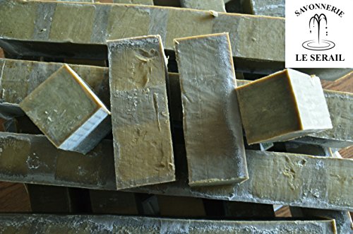 El Serail Savonnerie Marseillaise desde 1949 - Barra de jabón genuino de Marsella 1,4 Kg. Jabón crudo EXTRA PURO de aceite de OLIVA - Garantía sin aceite de palma