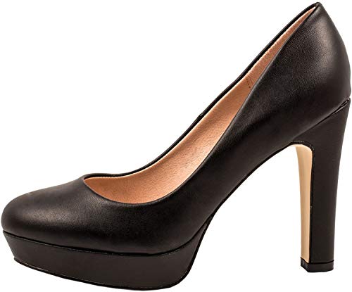 Elara Zapato de Tacón Alto Mujer Plataforma Chunkyrayan Negro E22321-Schwarz-38
