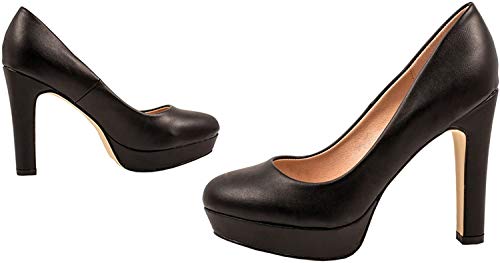 Elara Zapato de Tacón Alto Mujer Plataforma Chunkyrayan Negro E22321-Schwarz-38