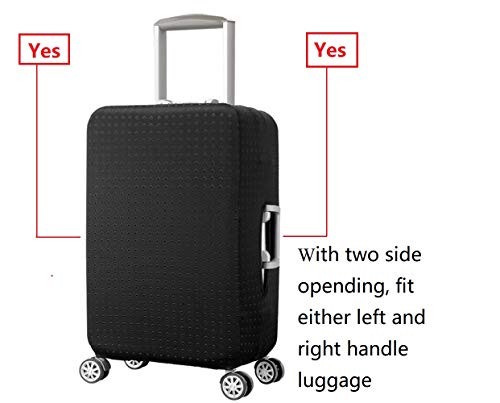 Elástico Funda Protectora de Maleta Cubierta de Equipaje de Viaje Maleta Funda Protectora Luggage Cover, Negro (L)