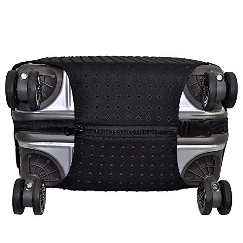Elástico Funda Protectora de Maleta Cubierta de Equipaje de Viaje Maleta Funda Protectora Luggage Cover, Negro (L)