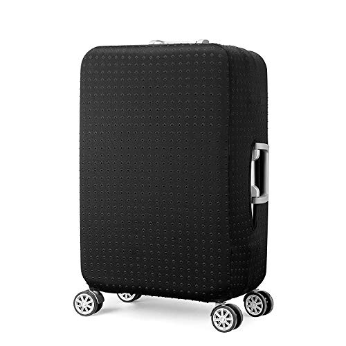 Elástico Funda Protectora de Maleta Cubierta de Equipaje de Viaje Maleta Funda Protectora Luggage Cover, Negro (L)